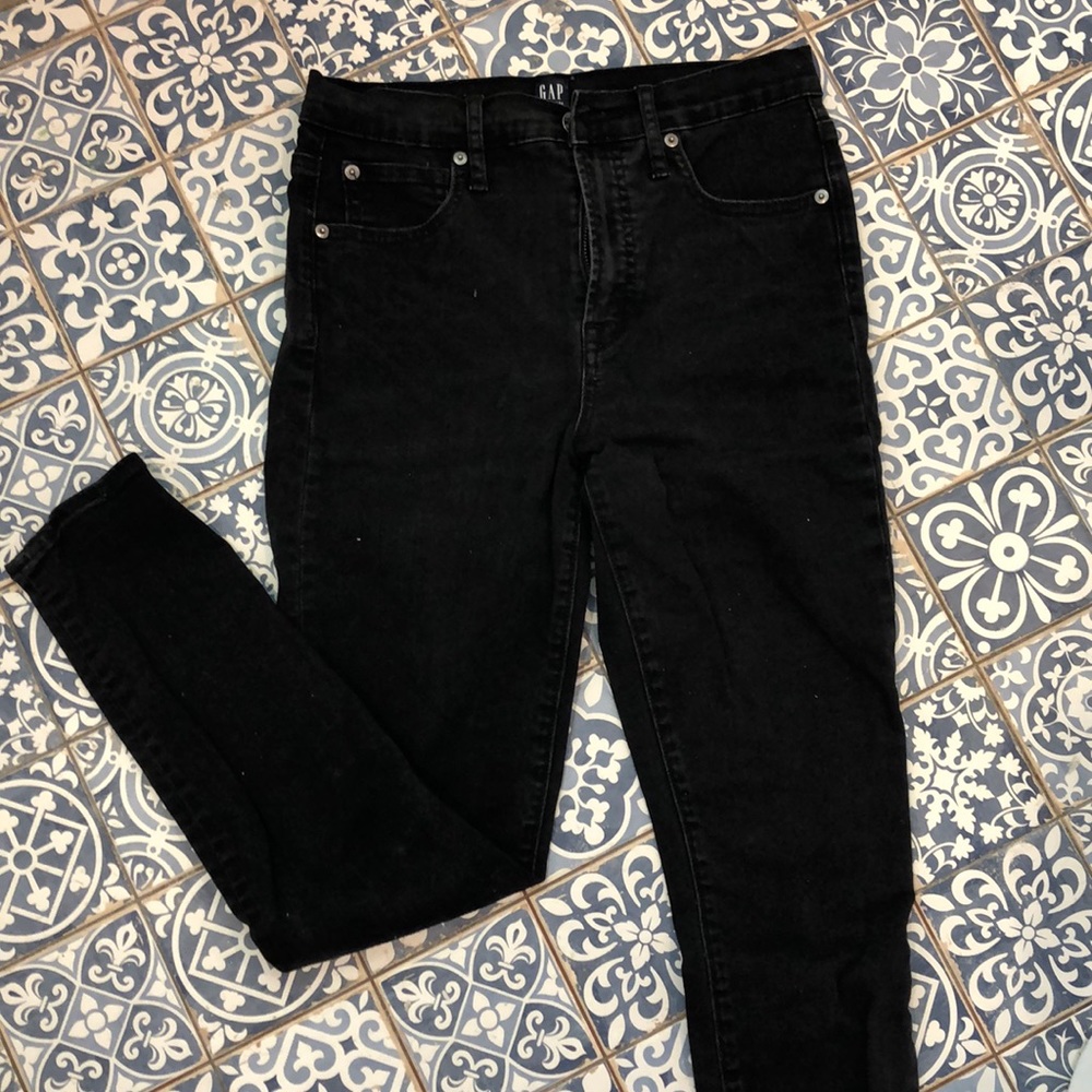 High waisted black jeans size 4